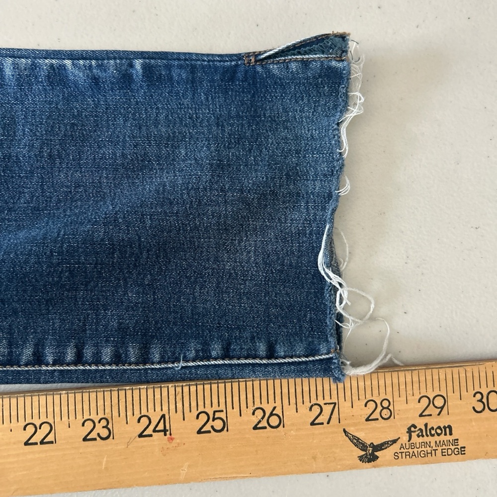 Democracy Dark Blue Distressed Ankle Jeans - Picture 6 of 6